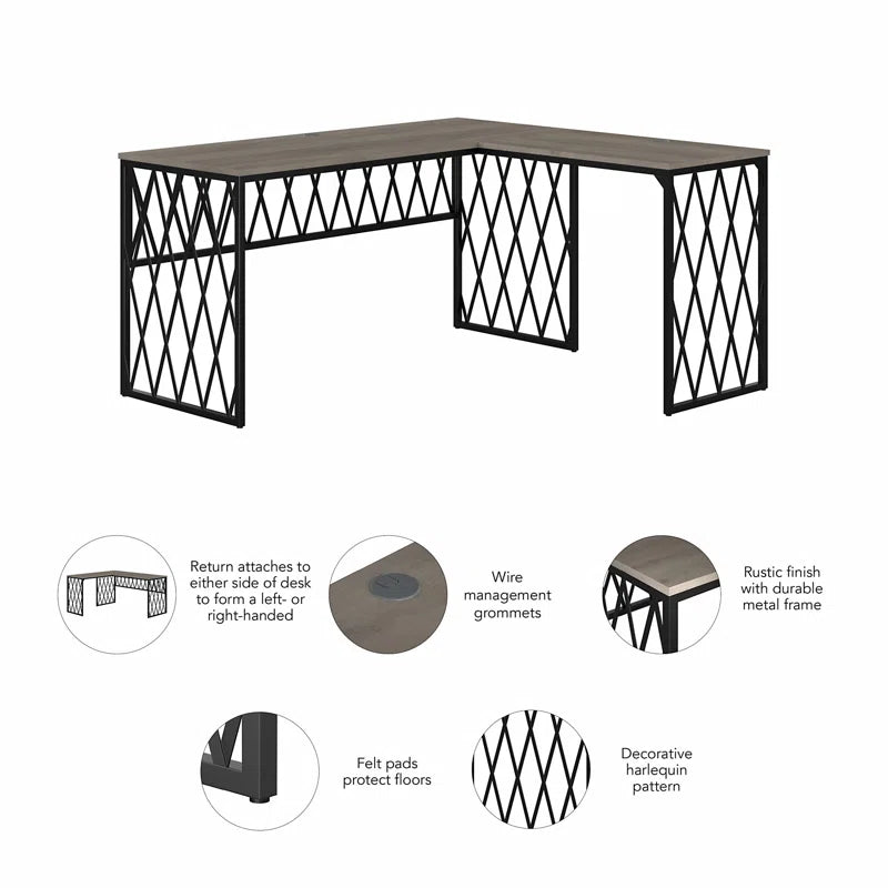 FURNISHIAA Solid Wood Reversible L Shaped Study Desk - Furnishiaa -  - 