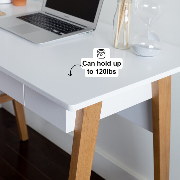 FURNISHIAA Solid Wood Study and Computer Table With Single Drawer for Home & Office - Furnishiaa -  - 