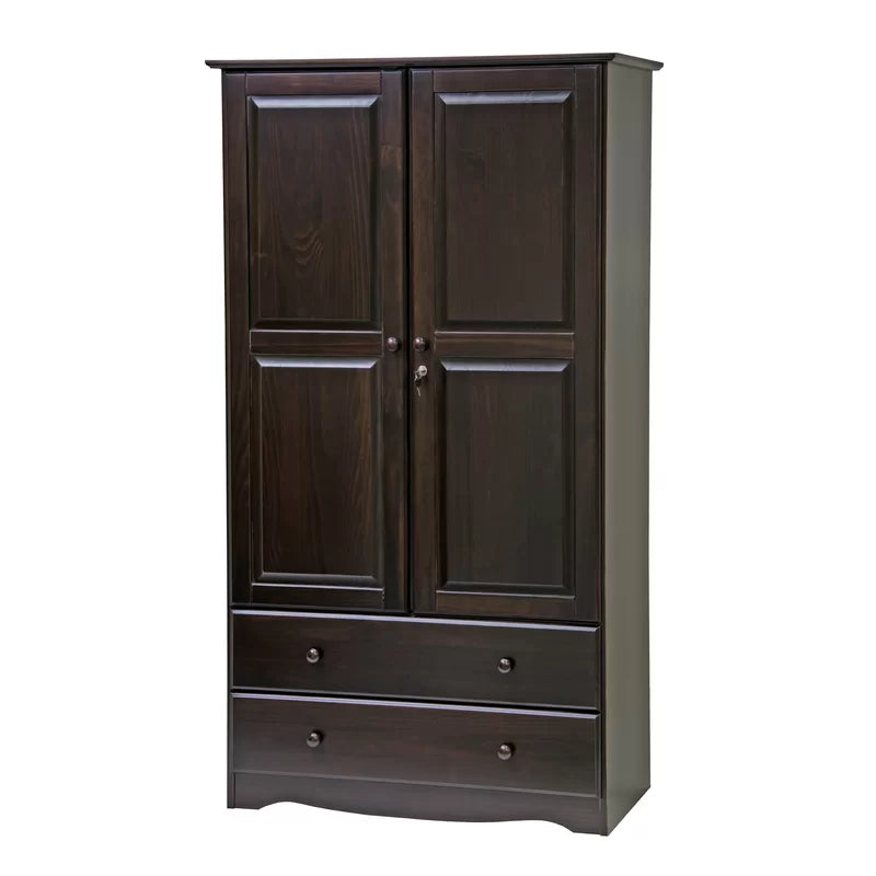 Furnishiaa 100% Solid Wood 2 Door Wardrobe - Furnishiaa -  - 