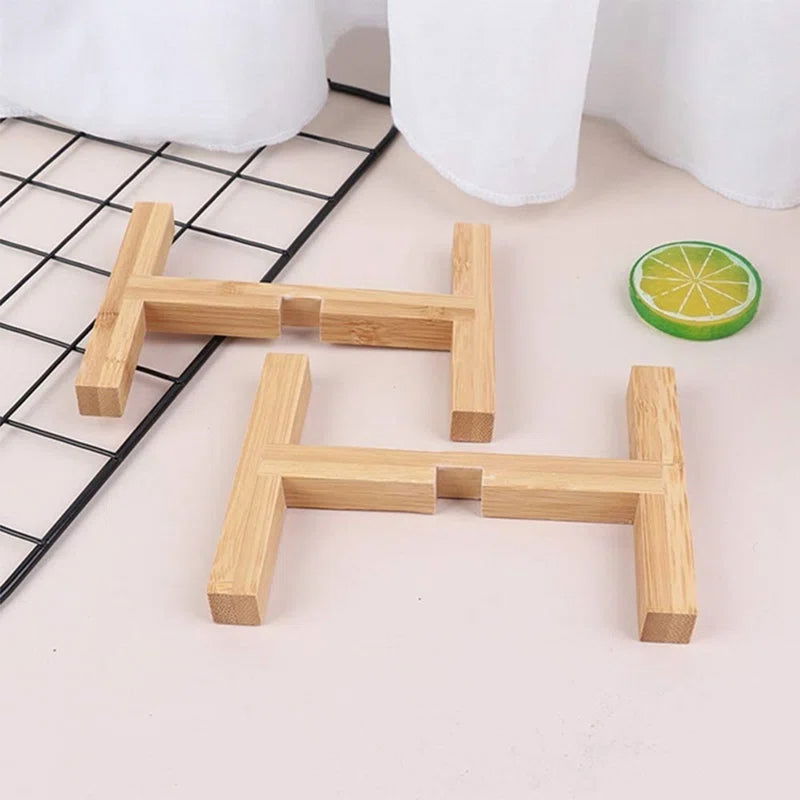 Furnishiaa 4 Pcs Solid Wood Port Stand - Furnishiaa -  - 