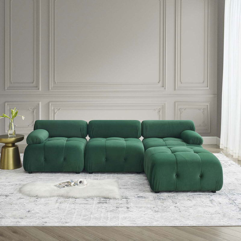 Furnishiaa 4 Piece Upholstered Sectional Sofa - Furnishiaa -  - 