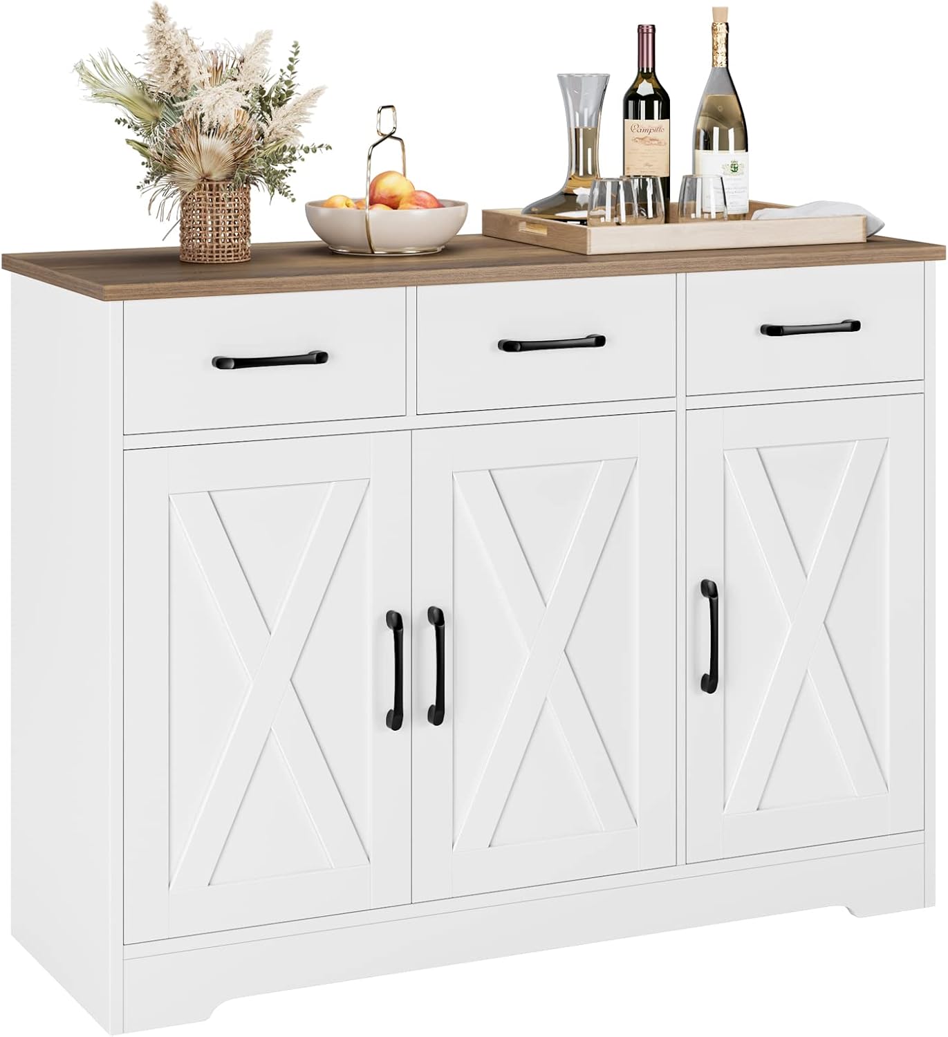 Furnishiaa Farmhouse Sideboard Buffet Cabinet - Furnishiaa -  - 