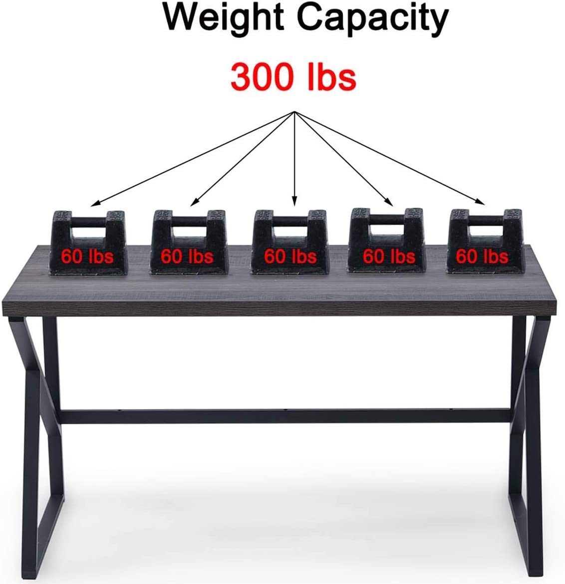 Furnishiaa Grey Solid Sheesham Wood & Iron Study Table Desk Office computer & Laptop table for home office - Furnishiaa -  - 