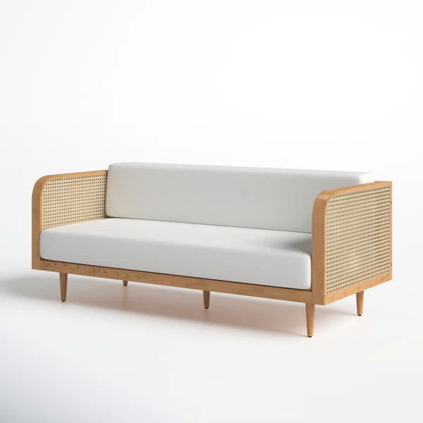 Furnishiaa High Demand HANDMADE Solid Wood Upholstered 3 Seater Cane Sofa - Furnishiaa -  - 