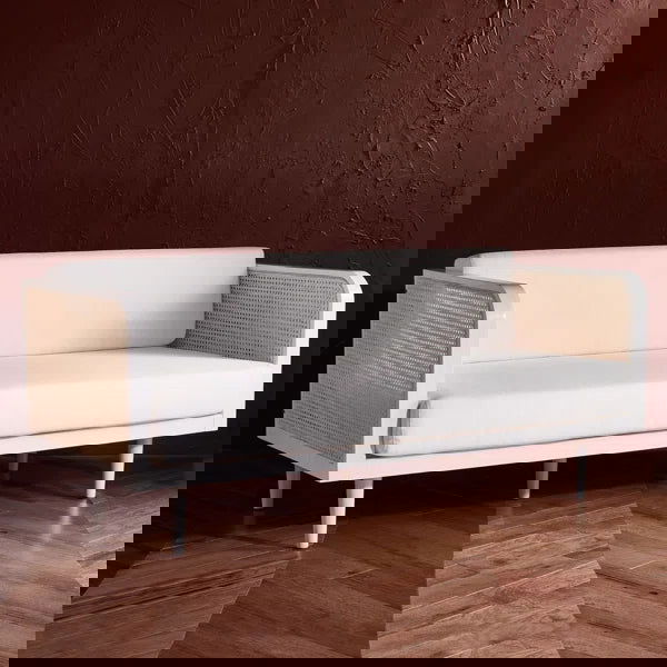 Furnishiaa High Demand HANDMADE Solid Wood Upholstered 3 Seater Cane Sofa - Furnishiaa -  - 