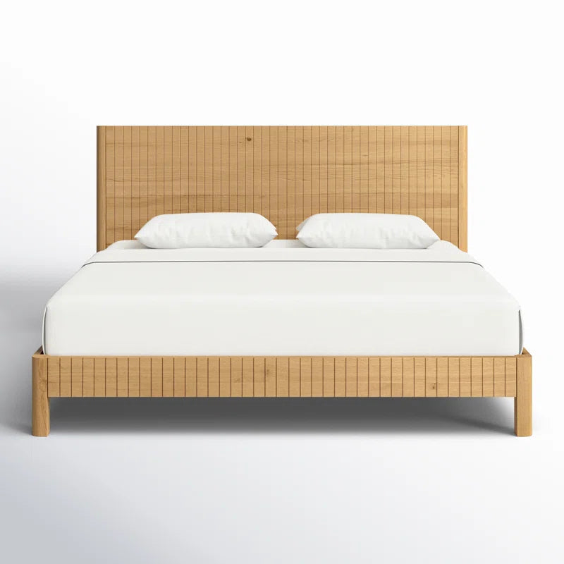 Furnishiaa Imported Solid Oak Wood Bed - Furnishiaa -  - 