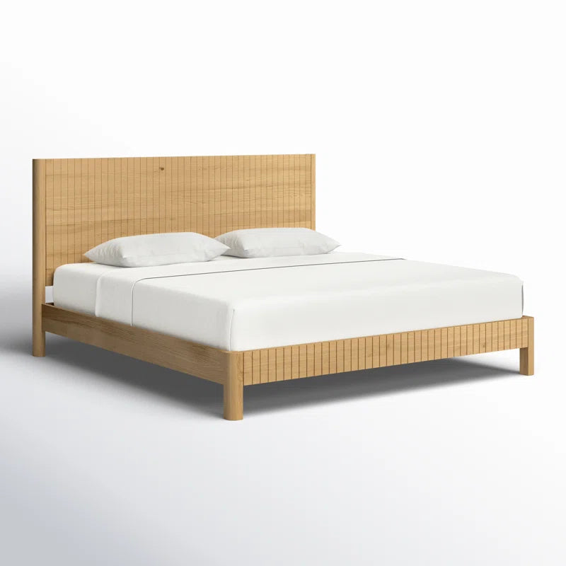Furnishiaa Imported Solid Oak Wood Bed - Furnishiaa -  - 