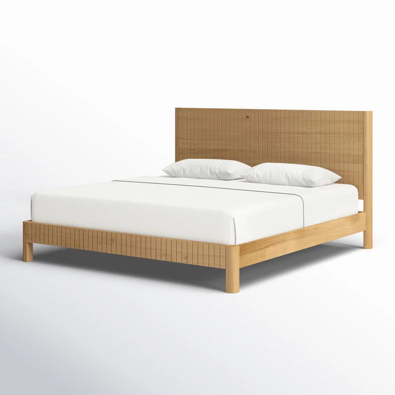 Furnishiaa Imported Solid Oak Wood Bed - Furnishiaa -  - 