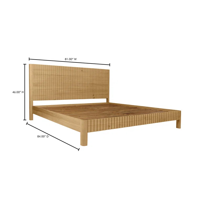 Furnishiaa Imported Solid Oak Wood Bed - Furnishiaa -  - 
