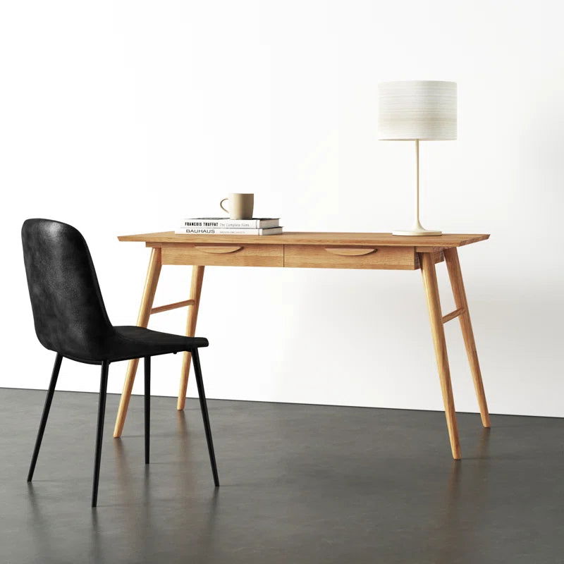 Furnishiaa Imported Solid Oak Wood Sleek Writing Desk - Furnishiaa -  - 