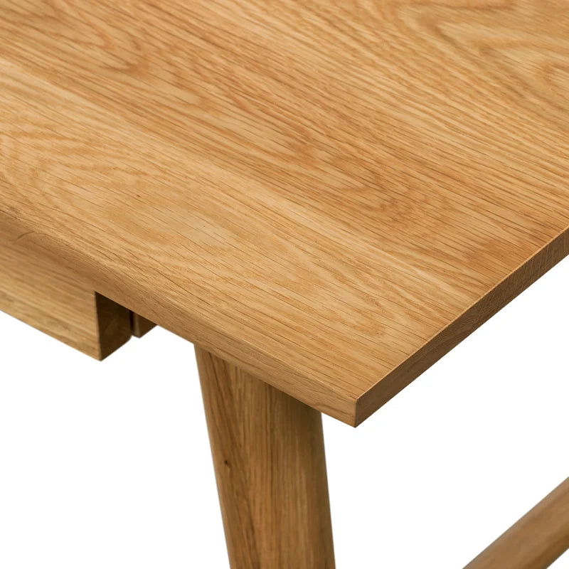 Furnishiaa Imported Solid Oak Wood Sleek Writing Desk - Furnishiaa -  - 