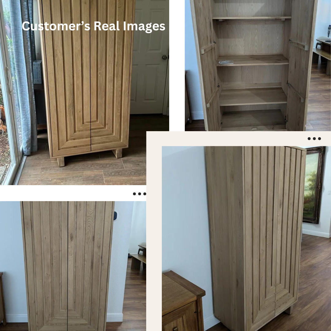 Furnishiaa Imported Solid Oak Wood Wardrobe - Furnishiaa -  - 