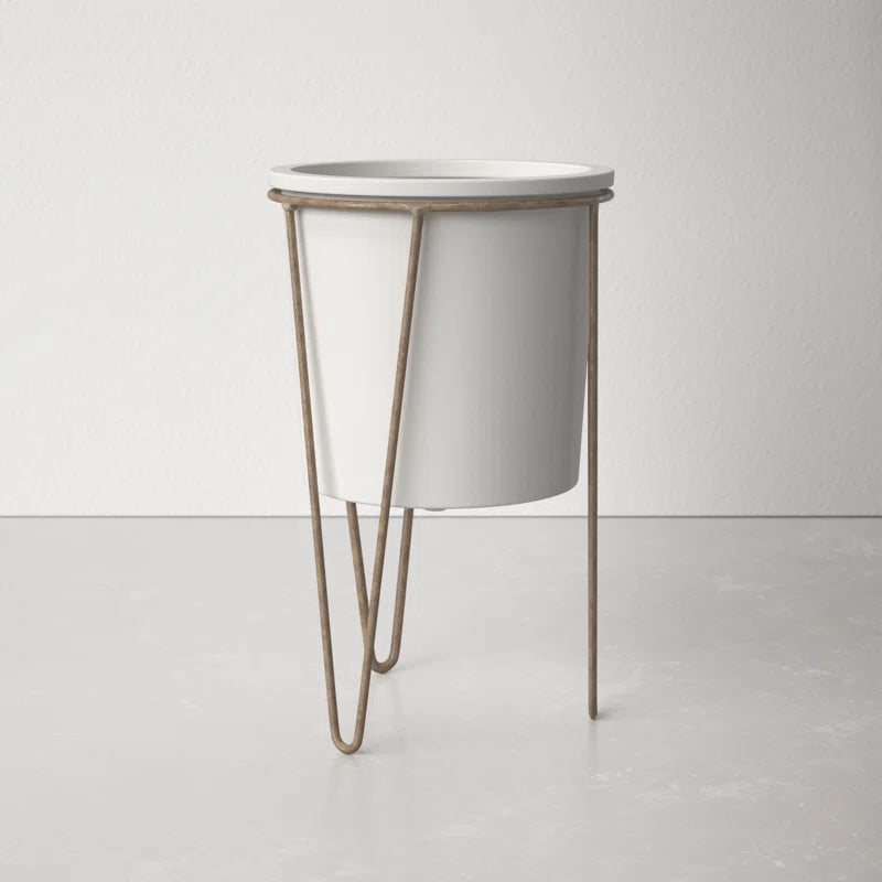 Furnishiaa Iron Round Bar Plant Stand - Furnishiaa -  - 