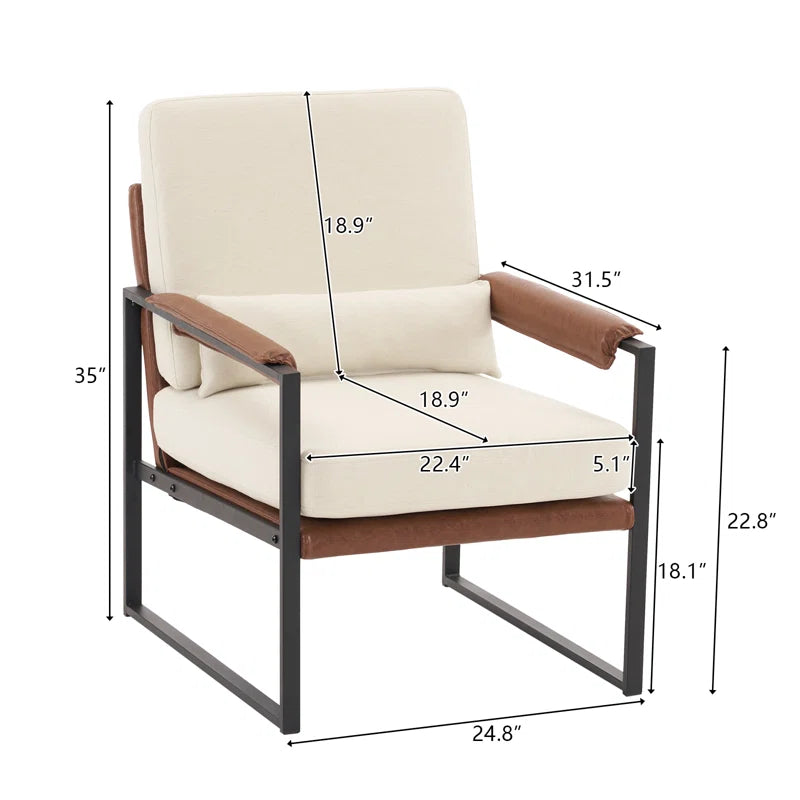 Furnishiaa Metal Frame Arm Chair - Furnishiaa -  - 