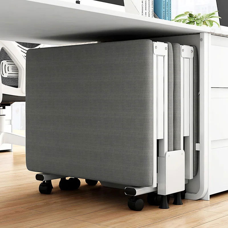 Furnishiaa Metal Upholstered Folding Bed with Mattress For Guests - Furnishiaa -  - 