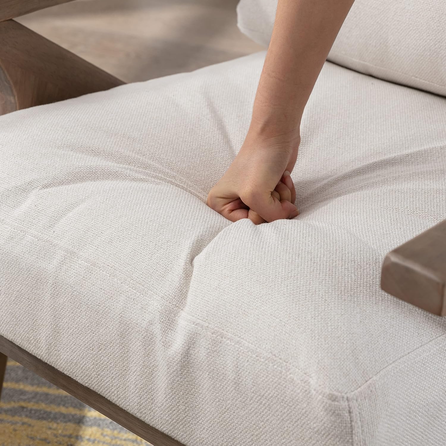 Furnishiaa Mid-Century Modern Accent Chair with Ottoman - Furnishiaa -  - 