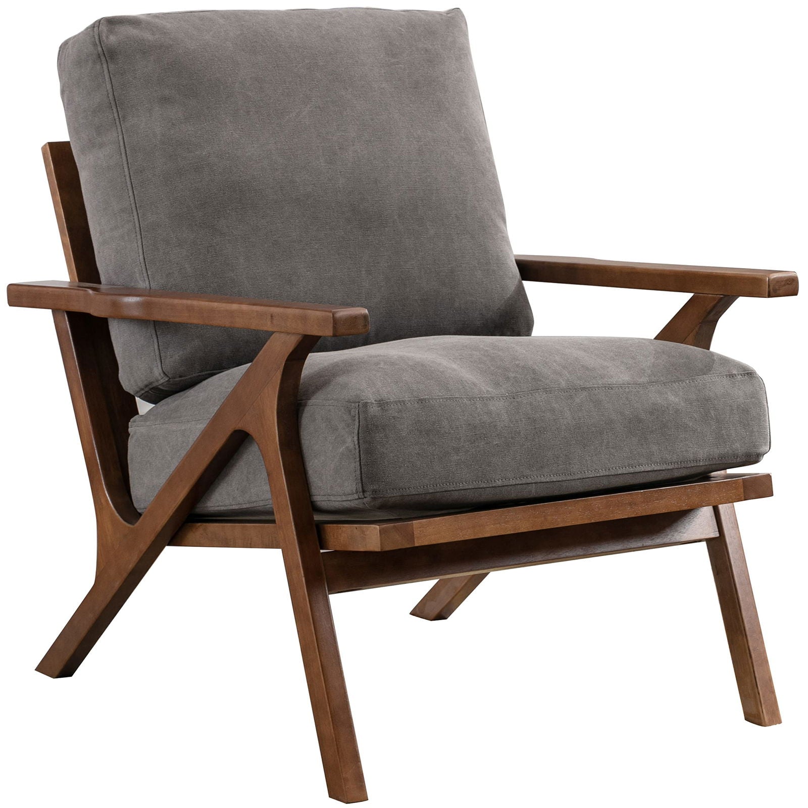 Furnishiaa Mid-Century Modern Accent Chair with Ottoman - Furnishiaa -  - 