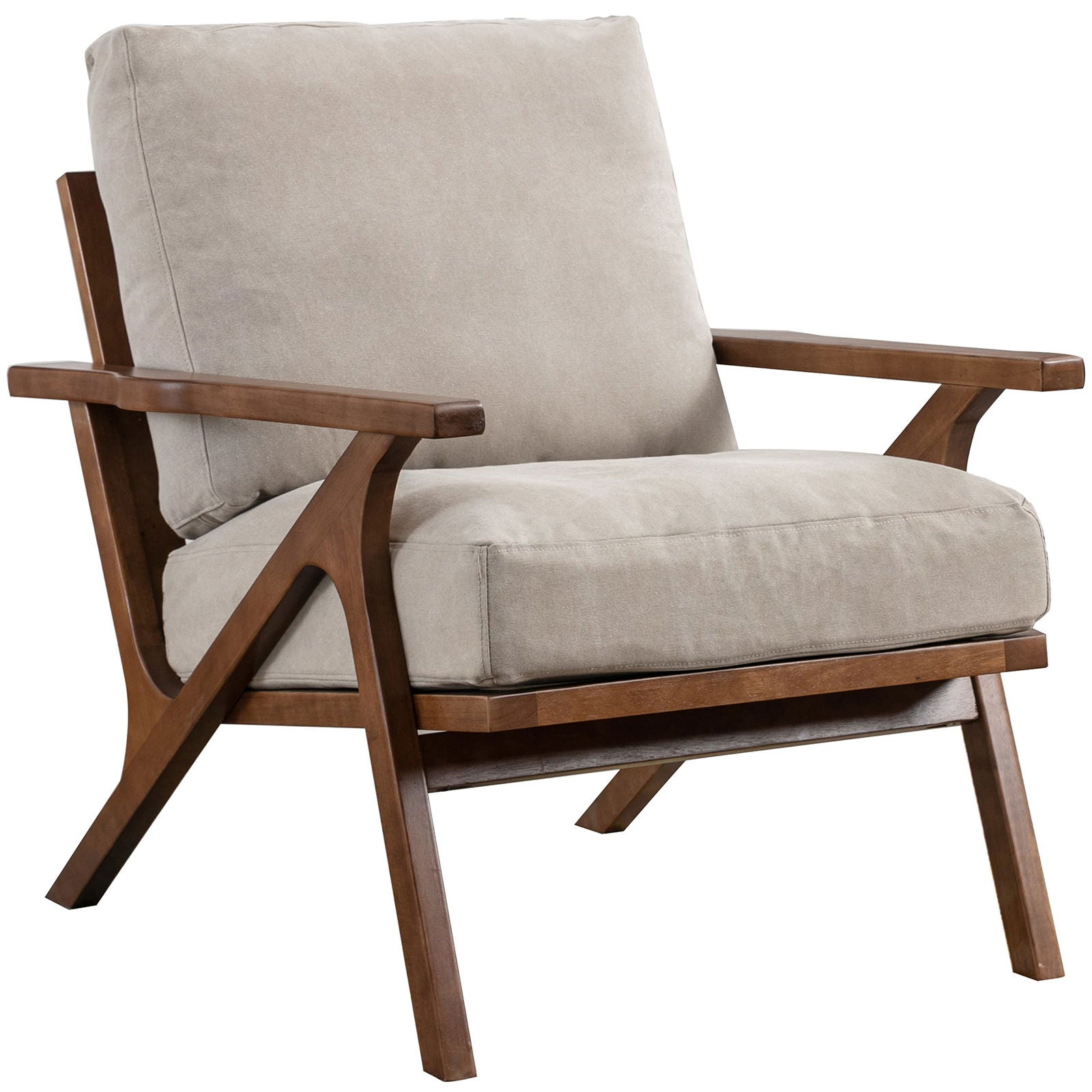 Furnishiaa Mid-Century Modern Accent Chair with Ottoman - Furnishiaa -  - 