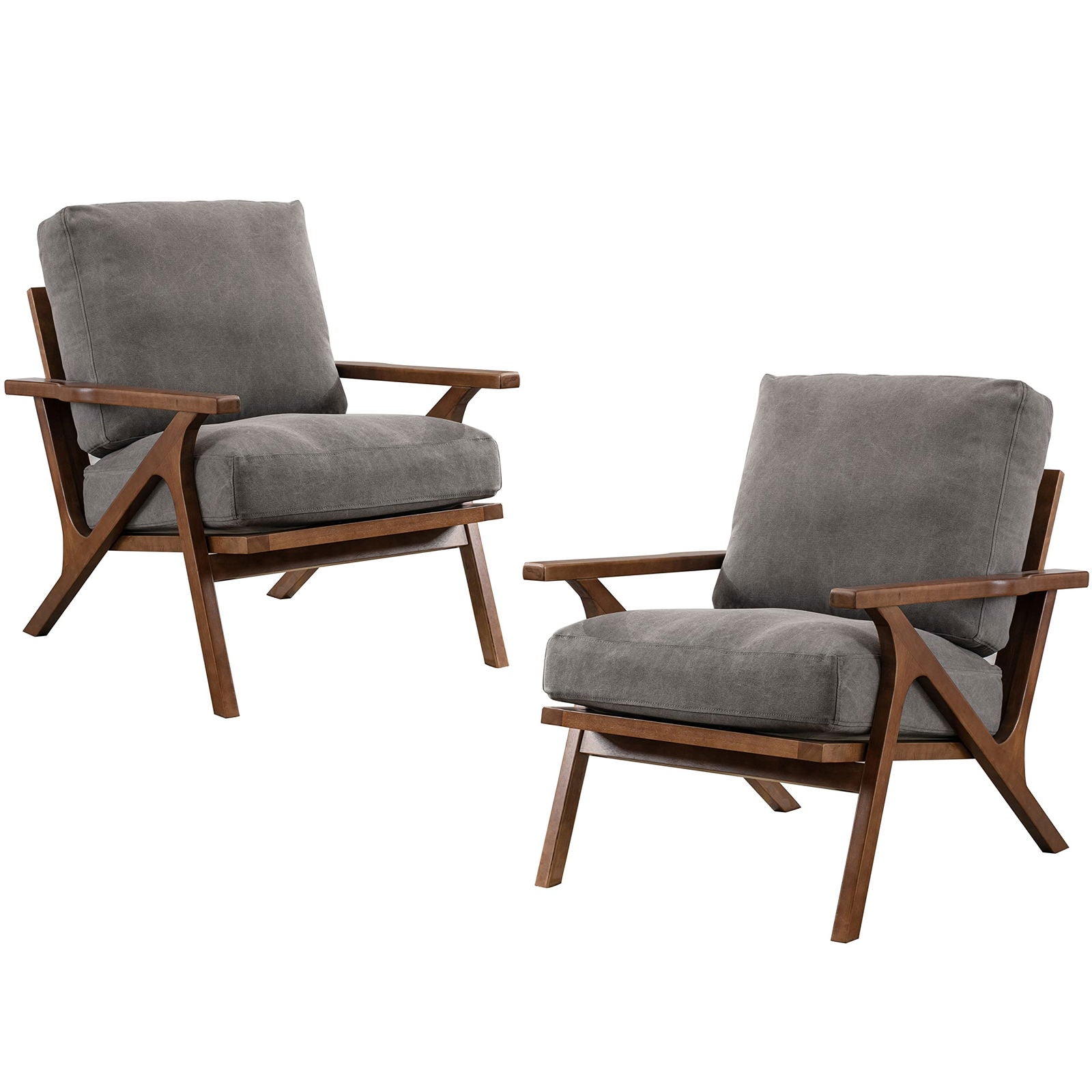 Furnishiaa Mid-Century Modern Accent Chair with Ottoman - Furnishiaa -  - 