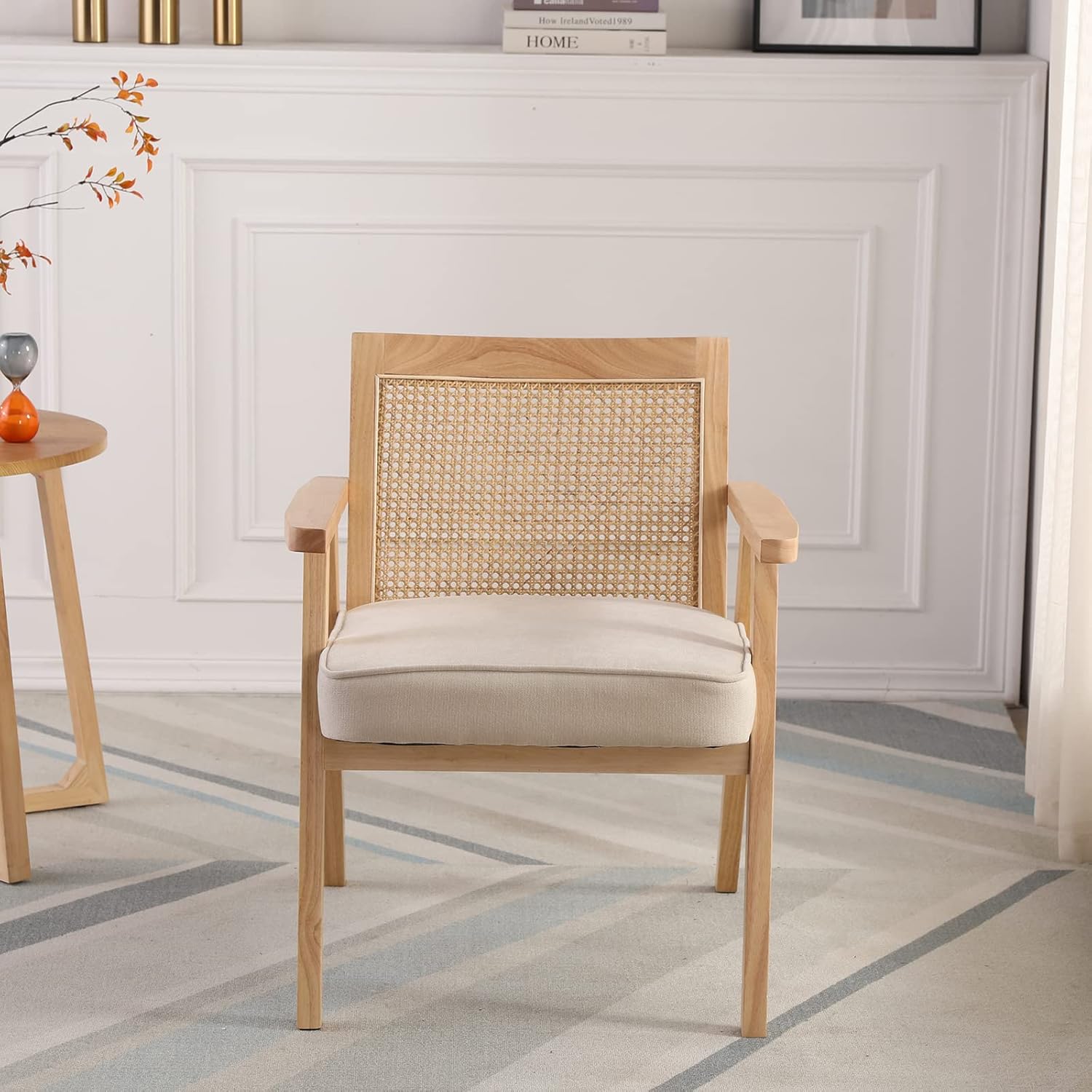 Furnishiaa Mid Century Modern Rattan Accent Chair - Furnishiaa -  - 