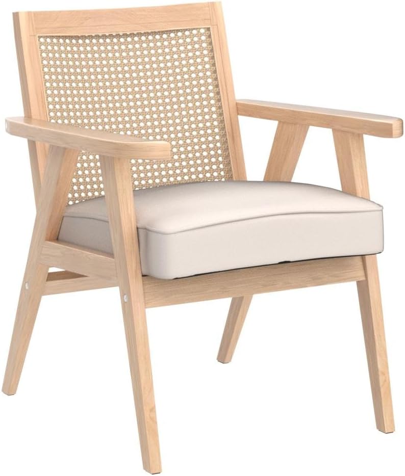 Furnishiaa Mid Century Modern Rattan Accent Chair - Furnishiaa -  - 