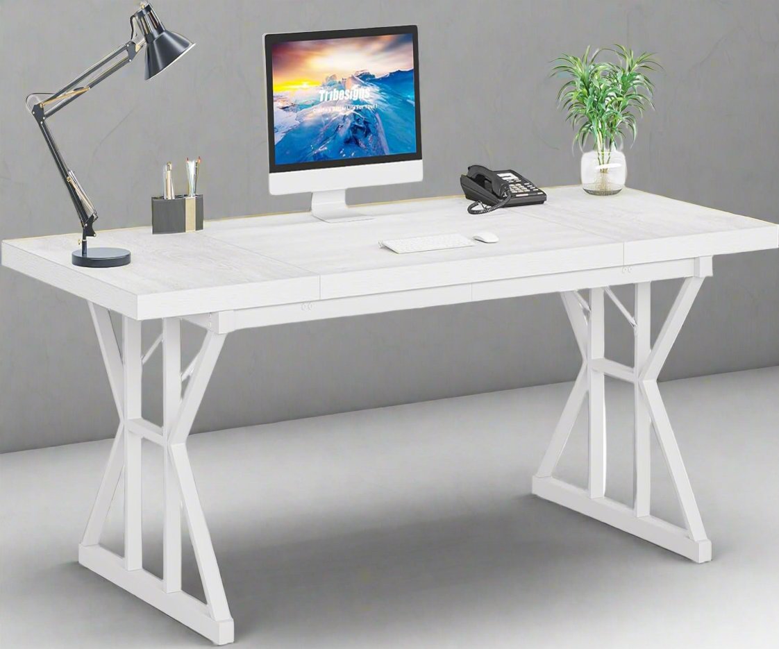 Furnishiaa Modern Executive Office Desk | Large Workstation -  - 