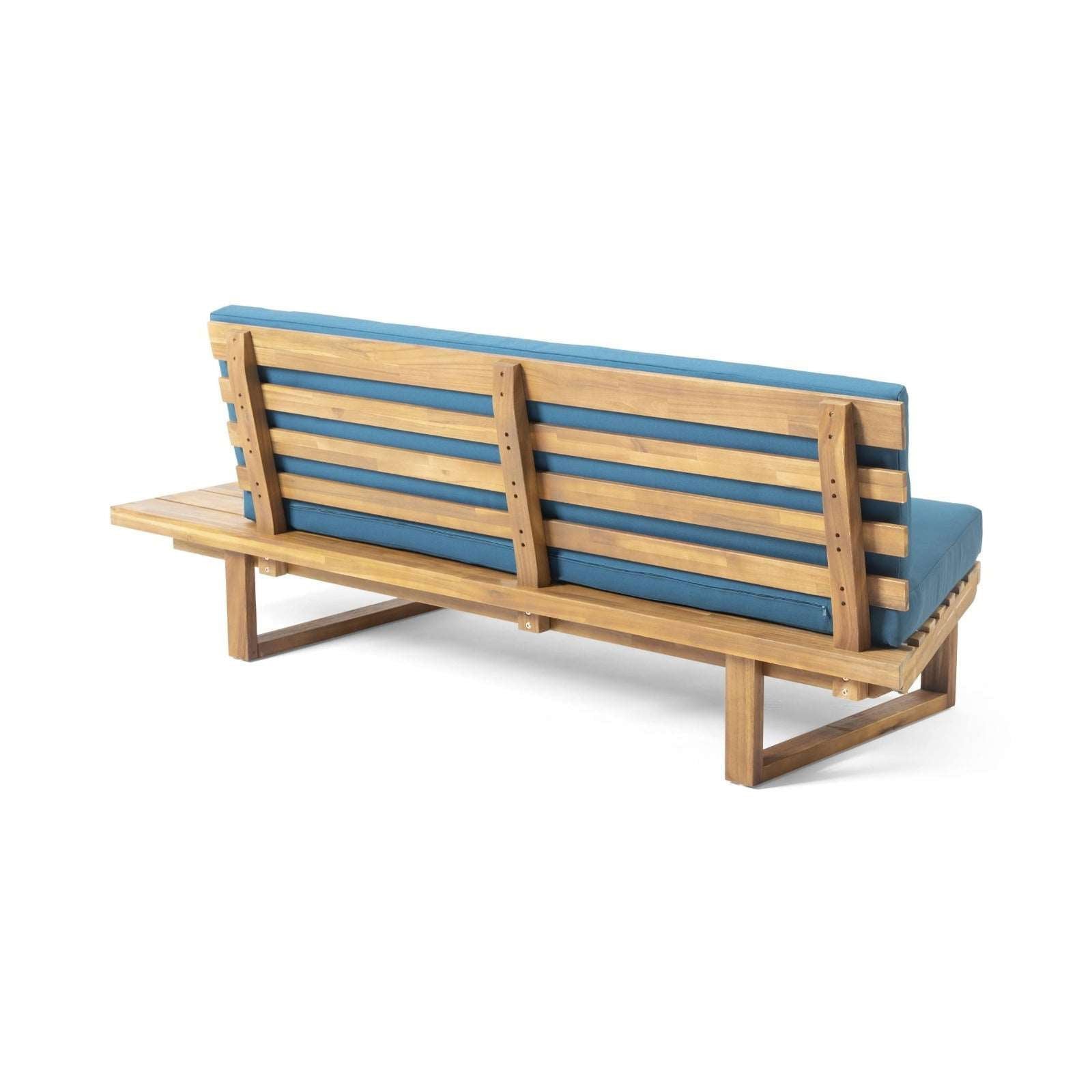 Furnishiaa Outdoor 7 Seater Solid Sheesham Wood Sectional Sofa and center table Set - Furnishiaa -  - 