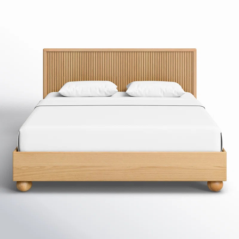 Furnishiaa Premium Imported Solid Oak Wood Bed - Furnishiaa -  - 
