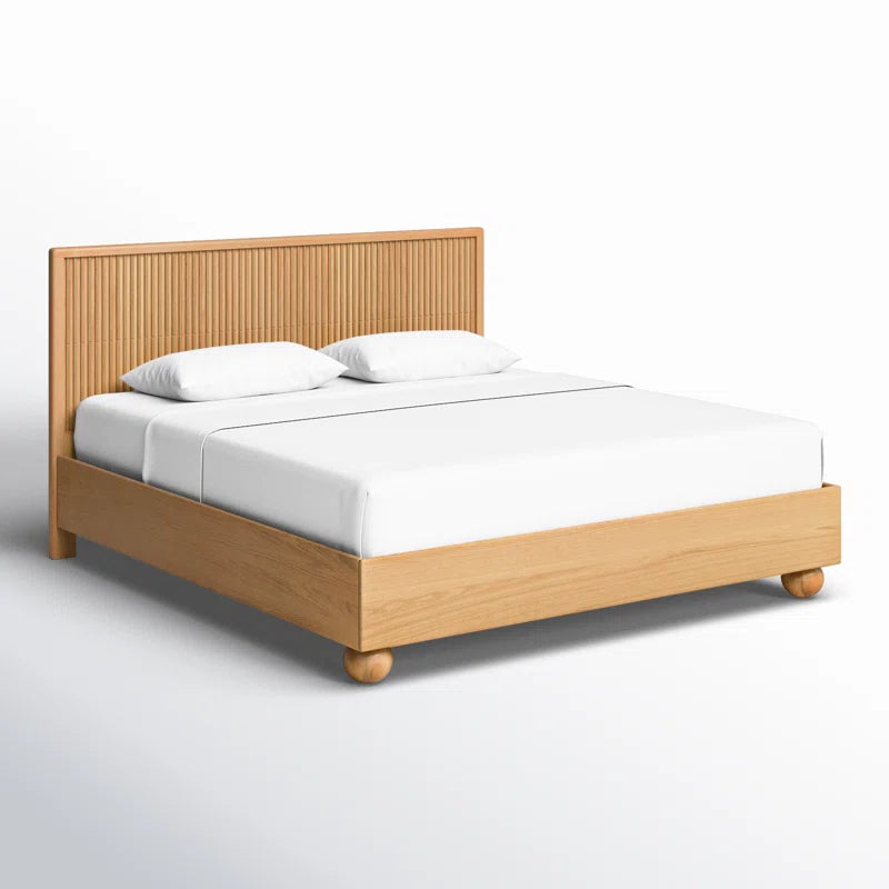 Furnishiaa Premium Imported Solid Oak Wood Bed - Furnishiaa -  - 