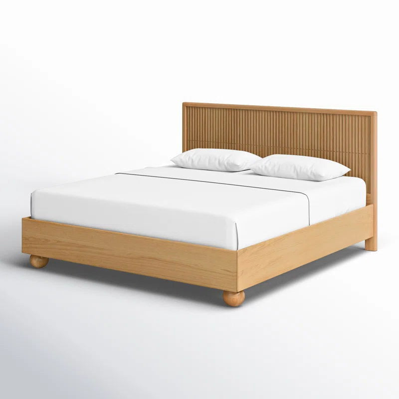 Furnishiaa Premium Imported Solid Oak Wood Bed - Furnishiaa -  - 