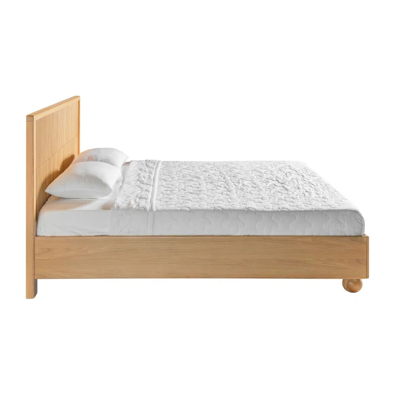 Furnishiaa Premium Imported Solid Oak Wood Bed - Furnishiaa -  - 
