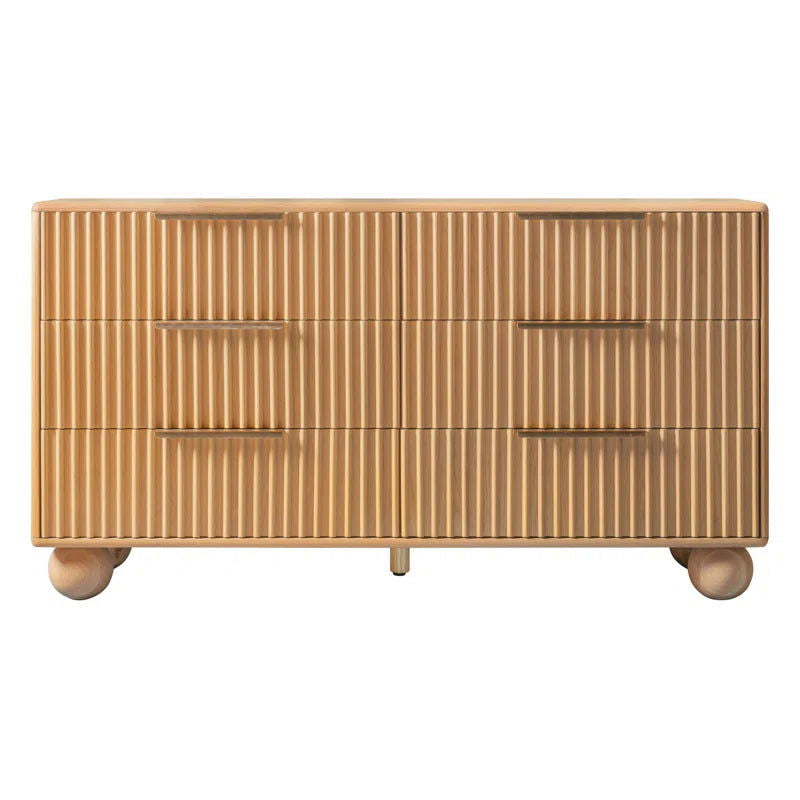 Furnishiaa  Premium Solid Oak Wood 6 Piece Bedroom Set - Furnishiaa -  - 