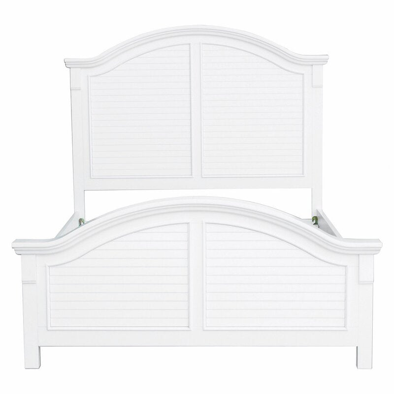 Furnishiaa Royal Low Profile Standard Bed For Bedroom (White) - Furnishiaa -  - 