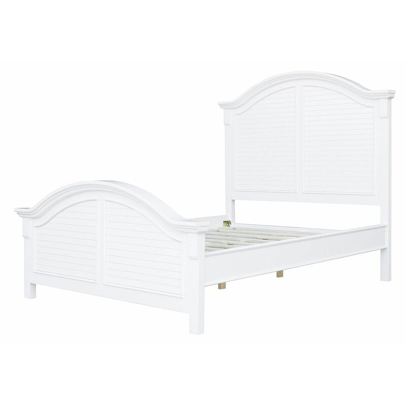 Furnishiaa Royal Low Profile Standard Bed For Bedroom (White) - Furnishiaa -  - 
