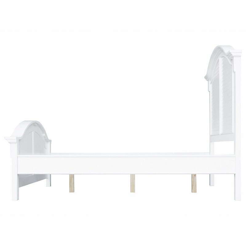 Furnishiaa Royal Low Profile Standard Bed For Bedroom (White) - Furnishiaa -  - 