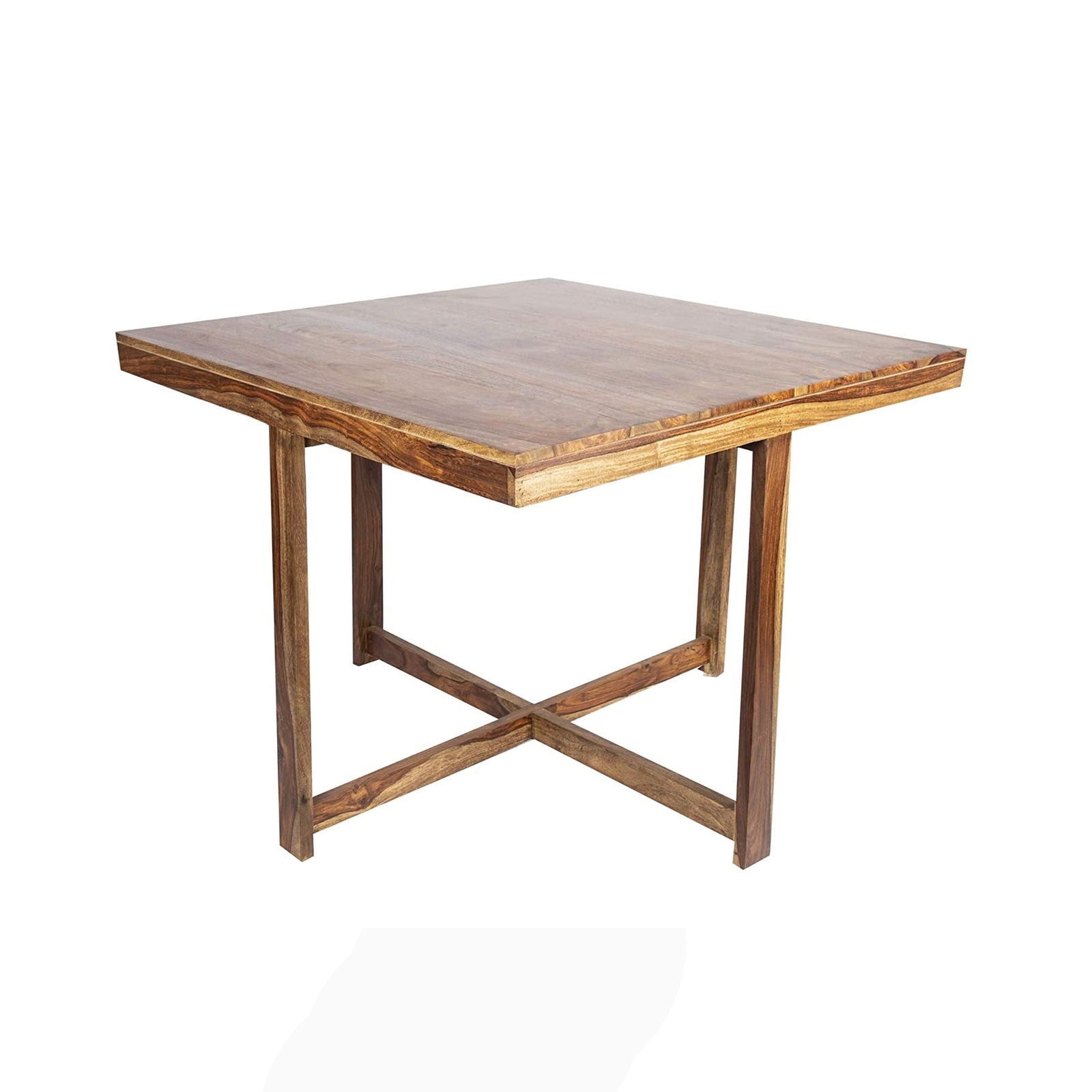 Furnishiaa Sheesham Wood Compact 4 Seat Dining Table Set - Cushioned Chairs - Furnishiaa -  - 