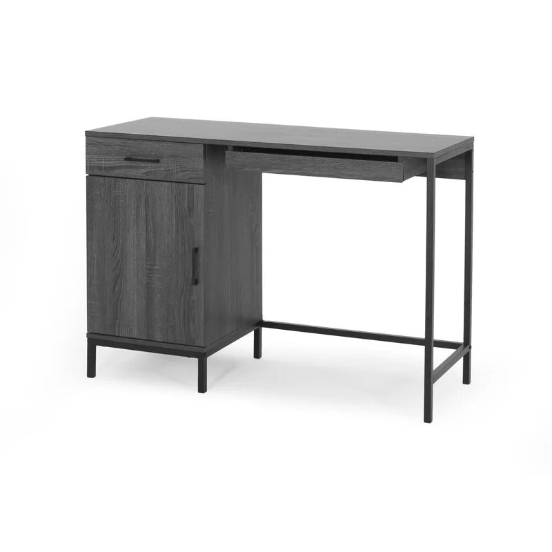 Furnishiaa Sheesham Wood Metal Base Computer Desk - Furnishiaa -  - 