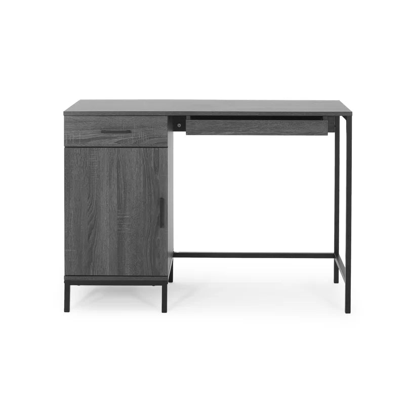 Furnishiaa Sheesham Wood Metal Base Computer Desk - Furnishiaa -  - 