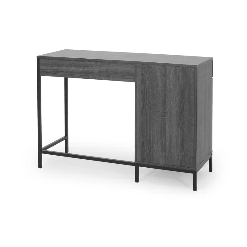 Furnishiaa Sheesham Wood Metal Base Computer Desk - Furnishiaa -  - 