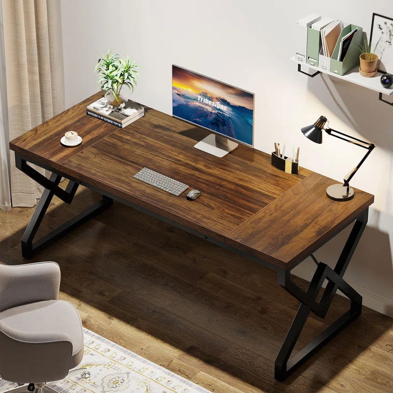 Furnishiaa Sheesham Wood & Metal Frame Study & Computer Table - Furnishiaa -  - 