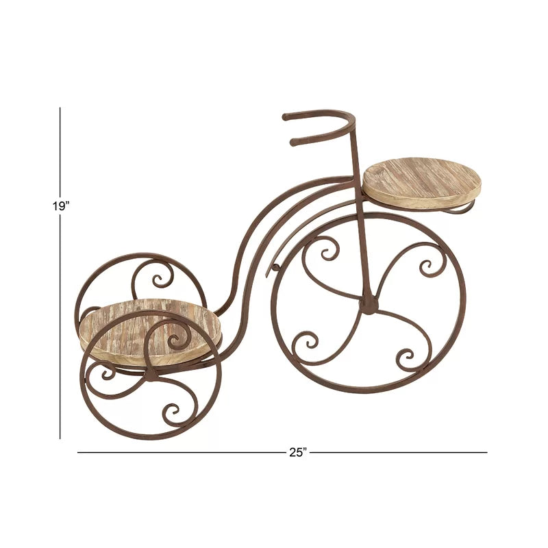 Furnishiaa Solid Iron Cycle look Multi tiered Plant Stand - Furnishiaa -  - 