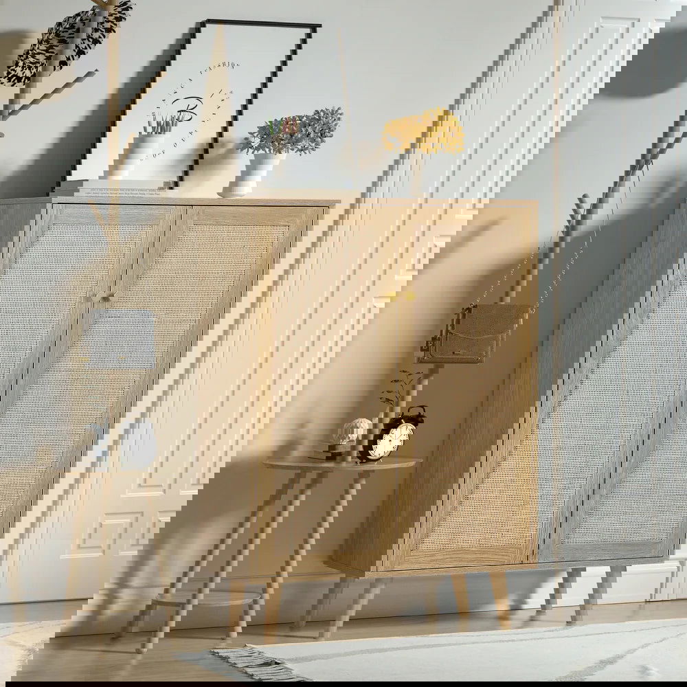 Furnishiaa Solid Oak Wood Cabinet For Living Room - Furnishiaa -  - 