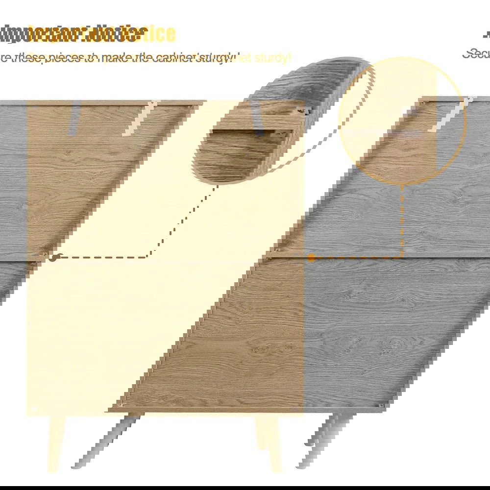 Furnishiaa Solid Oak Wood Cabinet For Living Room - Furnishiaa -  - 