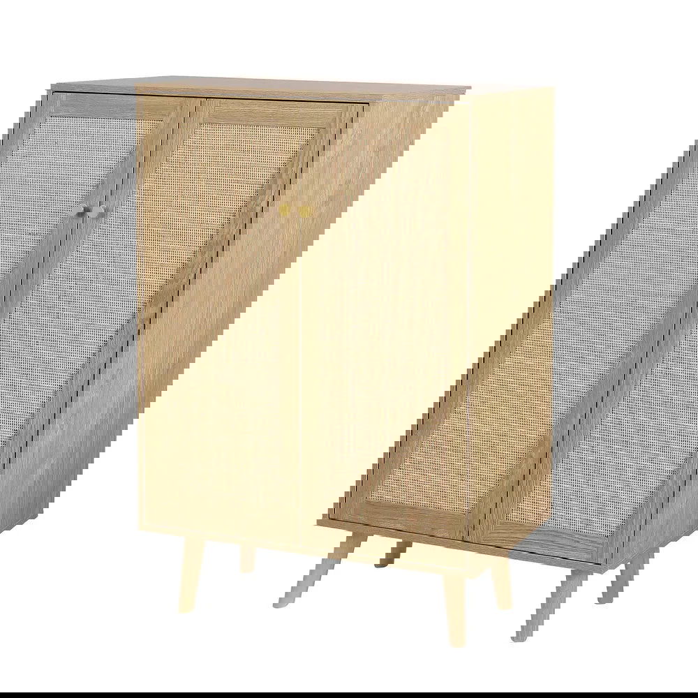 Furnishiaa Solid Oak Wood Cabinet For Living Room - Furnishiaa -  - 