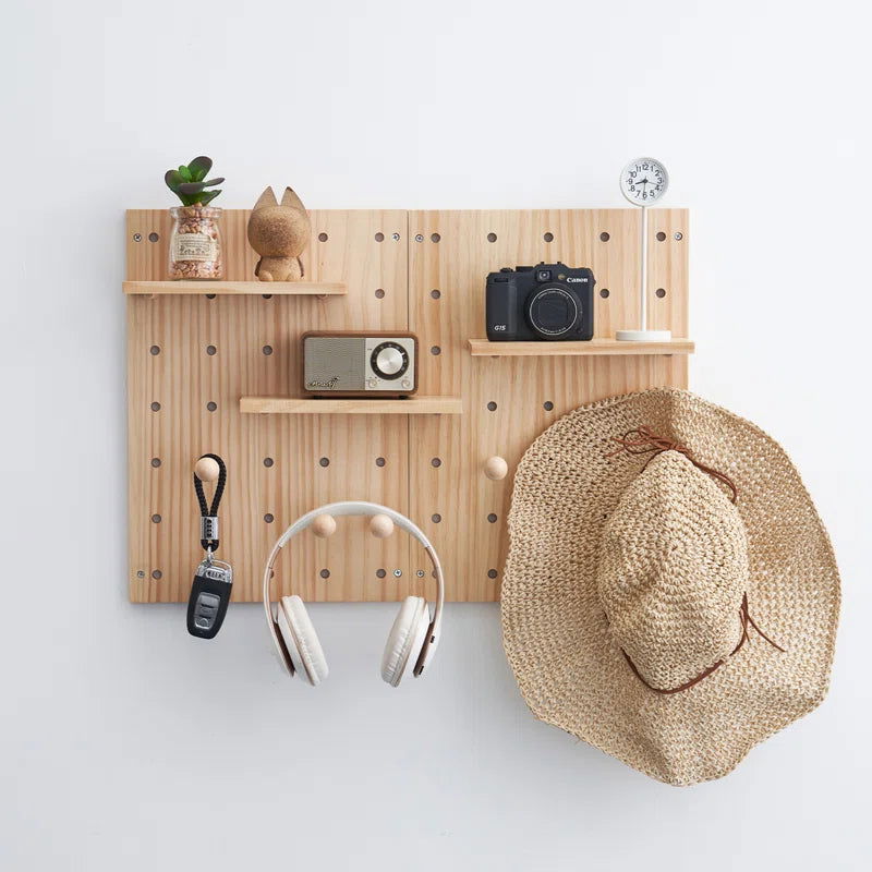Furnishiaa Solid Pine Wood Pegboard - Furnishiaa -  - 