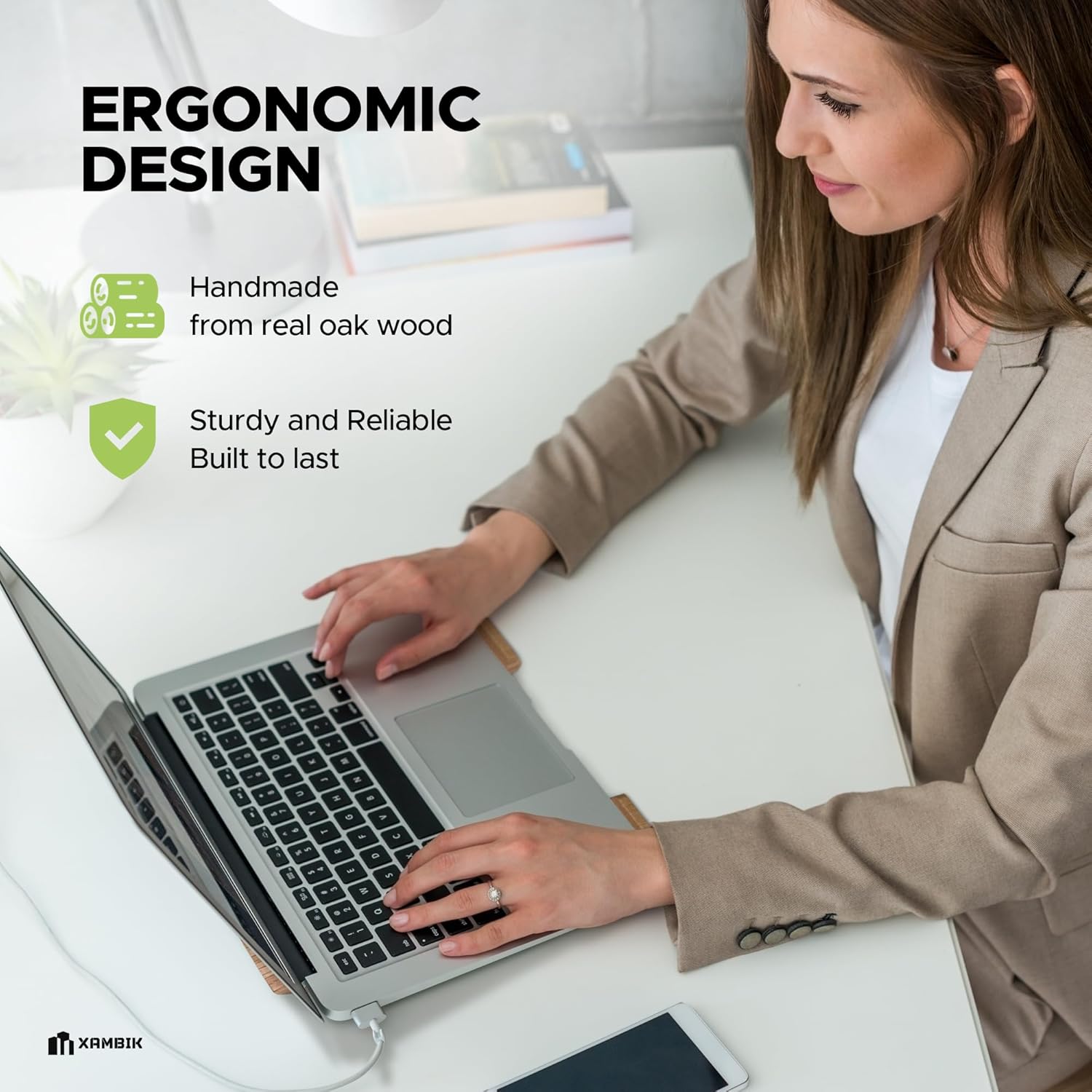 Furnishiaa Solid Rose Wood Laptop Riser Stand for Desk - Furnishiaa -  - 