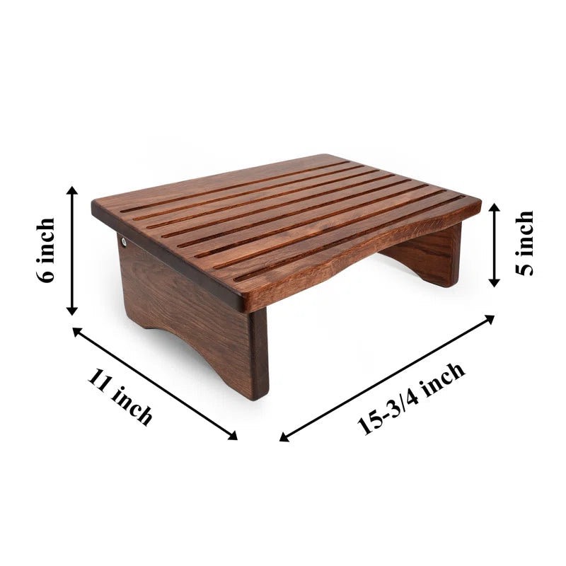 Furnishiaa Solid Sheesham Wood Foot Rest - Furnishiaa -  - 