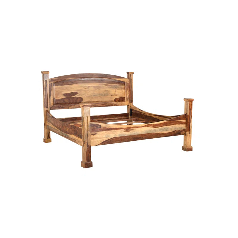Furnishiaa Solid Sheesham Wood Maharaja Wooden Bed - Furnishiaa -  - 
