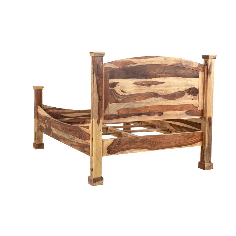 Furnishiaa Solid Sheesham Wood Maharaja Wooden Bed - Furnishiaa -  - 