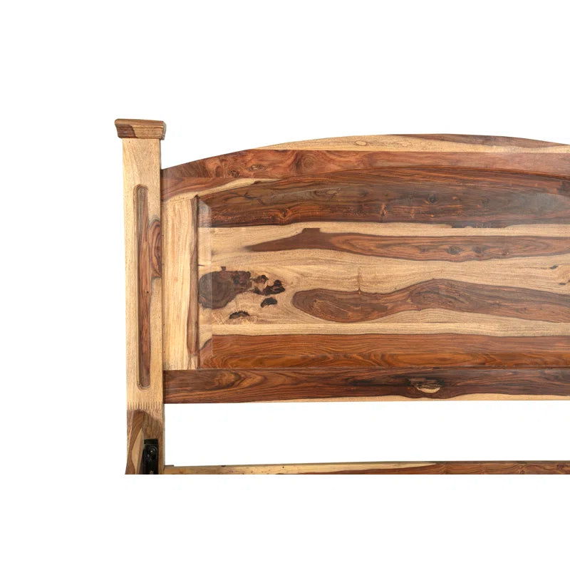 Furnishiaa Solid Sheesham Wood Maharaja Wooden Bed - Furnishiaa -  - 